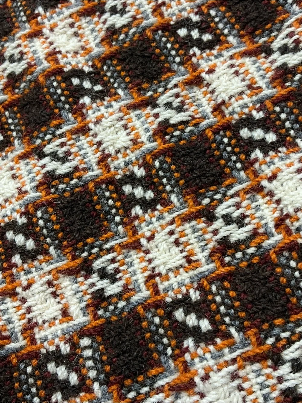 Vintage Pendleton 70s 100% virgin wool textured throw blanket 46 x 65 USA made